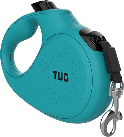 Monochrome 360° Tangle-Free Retractable Dog Leash | 16 Ft Strong Nylon Tape (Small, Aqua)