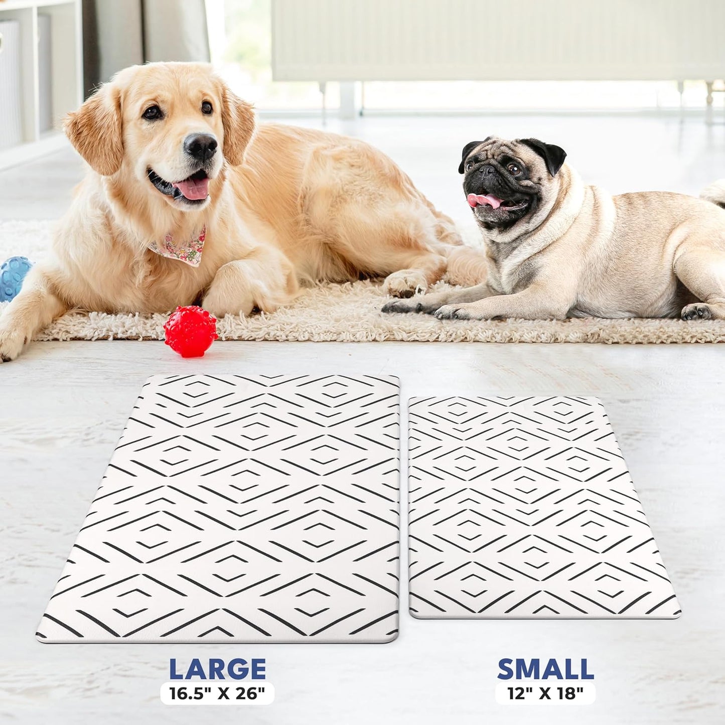 Large Dog Mat for Food and Water, Cat Feeding Mat | Large Waterproof Dog Bowl Mat | Non-Slip Pet Food Mat for Floors | Dog Food Mats for Floors, Pet Mats for Food and Water | Easy to Clean